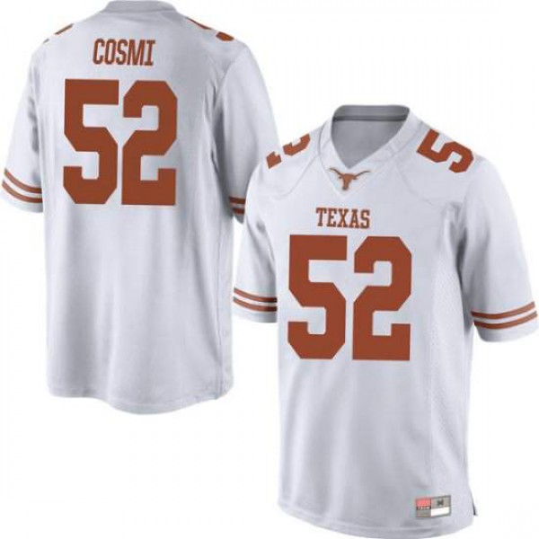 Mens University of Texas #52 Samuel Cosmi Game Player Jersey White